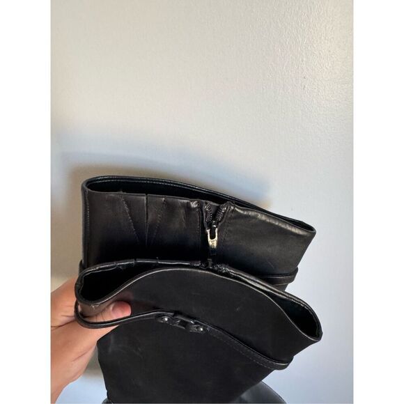 NEW Gianni Bini Leather Mirrie Black Knee High Riding Boots Women's sz 8.5 - Picture 5 of 7